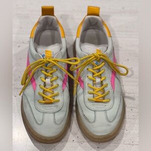 Colorful Sneakers with Pink and Yellow Accents